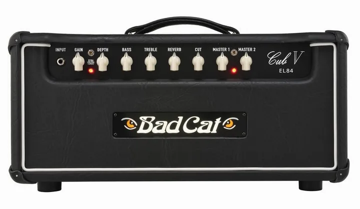 Bad Cat Cub V EL84 Head, panel sterowania z bliska