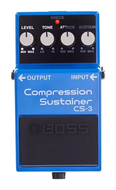 Boss CS-3 Compression Sustainer, wejścia i wyjścia z boku