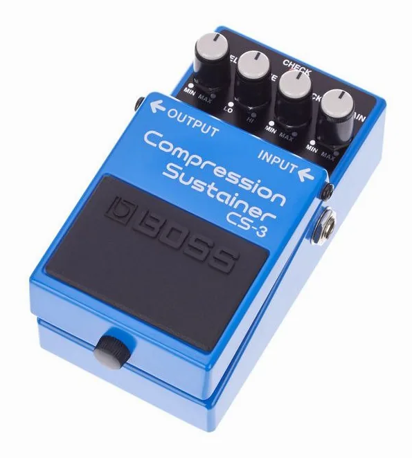 Boss CS-3 Compression Sustainer z bliska od przodu