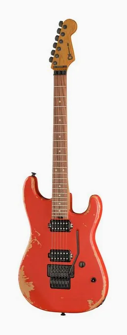 Charvel Pro Mod REL SRS SD1 HH WOR ujęta od przodu na neutralnym tle