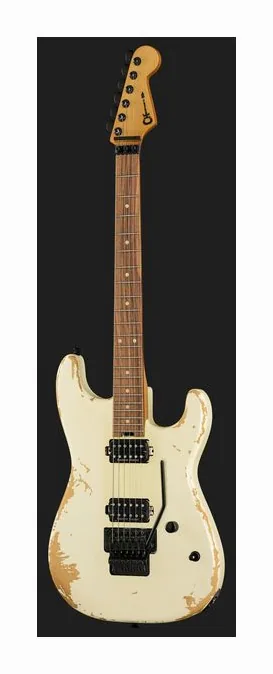 Charvel Pro Mod REL SRS SD1 HH WWH, główka z kluczami i logo