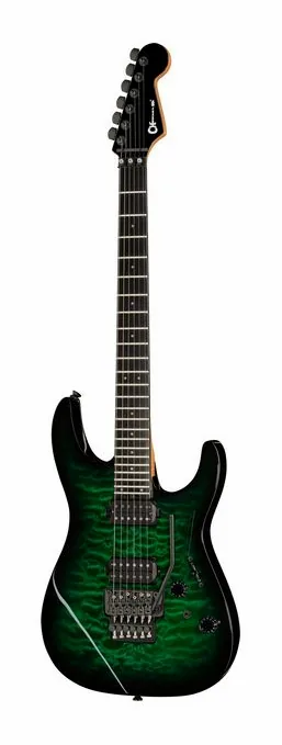 Charvel Pro-Mod Plus DK24 HH FR QM CEM z bliska od przodu
