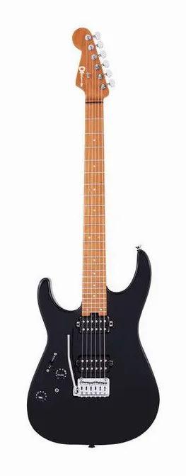 Charvel Pro-Mod DK24 HH CM LH BK ujęta od przodu na neutralnym tle