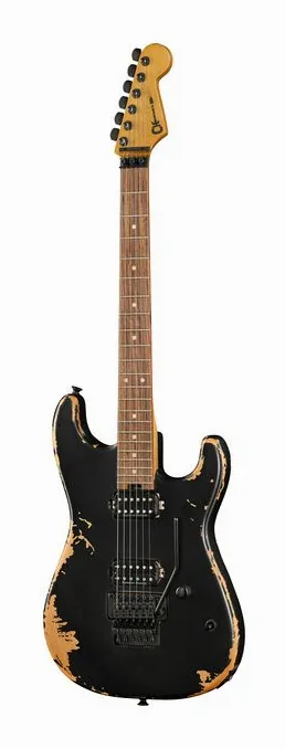 Charvel Pro Mod REL SRS SD1 HH WBK ujęta od przodu na neutralnym tle