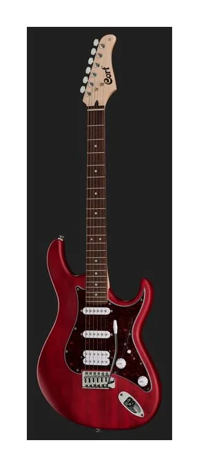Cort G110 Open Pore Black Cherry, profil boczny korpusu