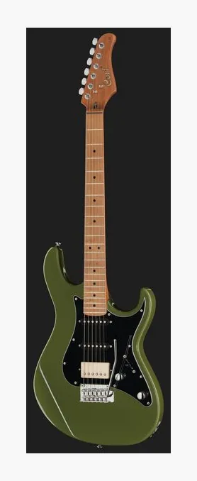 Cort G250 SE Olive Dark Green, prog zerowy i pierwsze pozycje na gryfie