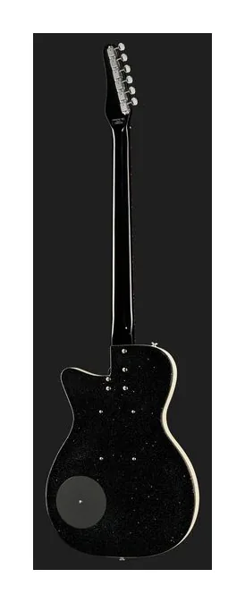 Danelectro 56 Baritone Black Metal Flake, profil boczny korpusu