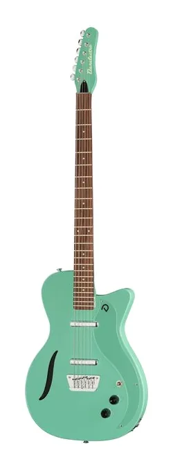 Danelectro 56 Vintage Baritone Dark Aqua z bliska od przodu