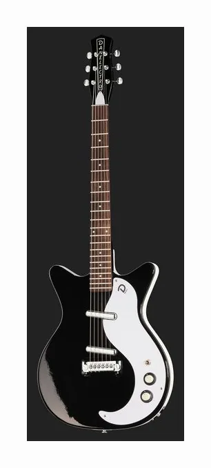 Danelectro 59M NOS+ DC BK, przełącznik przetworników i gniazdo wyjściowe