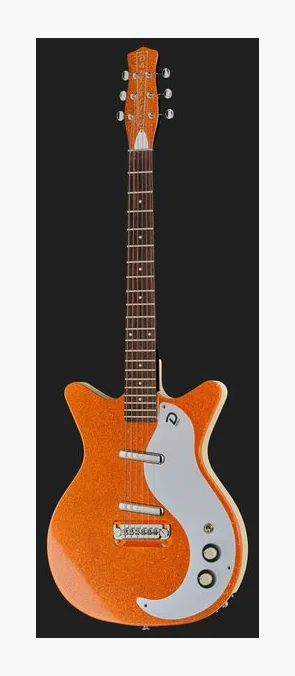 Danelectro 59M NOS+ Orange Metalflake, mostek i klucze strojcze