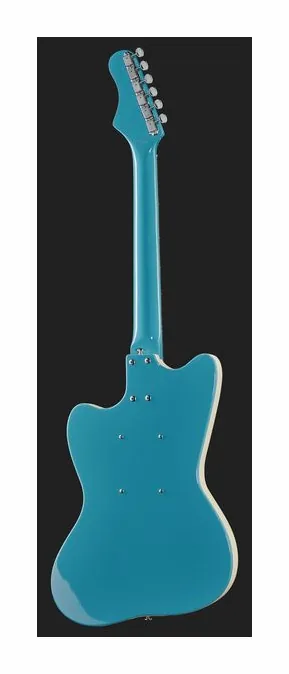 Danelectro 67 Aqua, główka z kluczami i logo