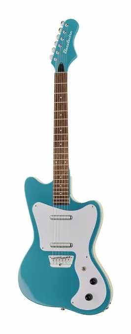 Danelectro 67 Aqua sfotografowana frontalnie