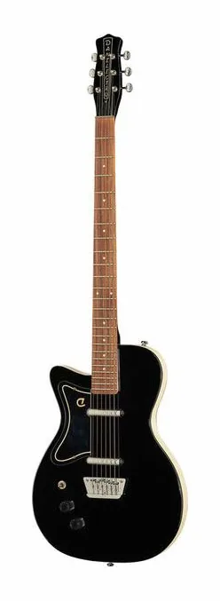 Danelectro Baritone BL LH ujęta od przodu na neutralnym tle
