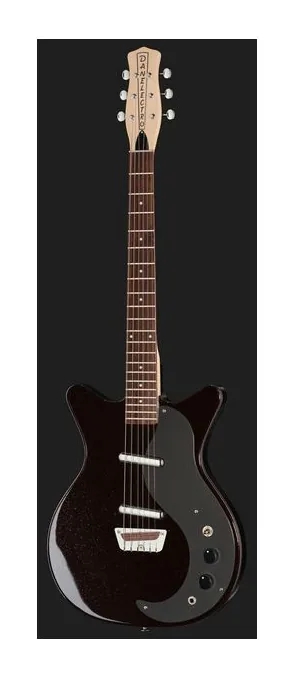 Danelectro Classic 59 Maroon Silver Glitt, linie korpusu z góry