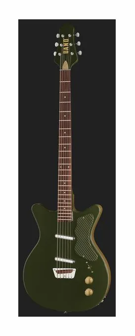 Danelectro Dan O. Cool Baritone Green, przełącznik przetworników i gniazdo wyjściowe