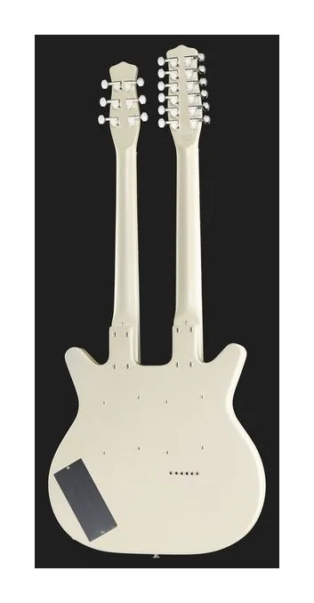 Danelectro Doubleneck 612 White, prog zerowy i pierwsze pozycje na gryfie