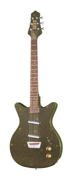 Danelectro Golden 1950's Green z bliska od przodu