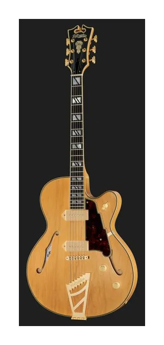 DAngelico Deluxe 59 Satin Brown Burst widziana od przodu