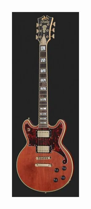 DAngelico Deluxe Brighton Matte Walnut, tył korpusu