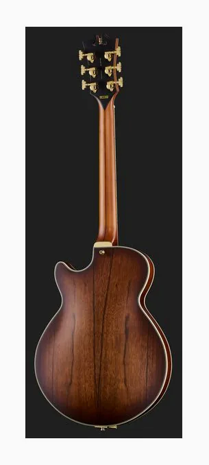 DAngelico Deluxe SS Satin Brown Burst, tył korpusu