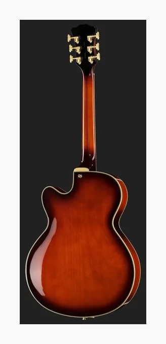 DAngelico Excel 16 Amaretto Burst, linie korpusu z góry