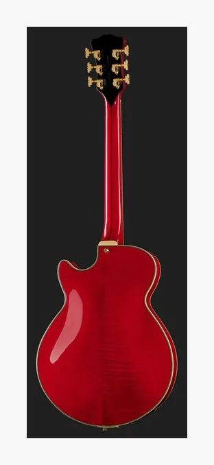 DAngelico Excel SS Soho Dark Cherry Burs, przełącznik przetworników i gniazdo wyjściowe