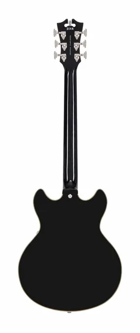 DAngelico Premier Mini DC Solid Black, linie korpusu z góry