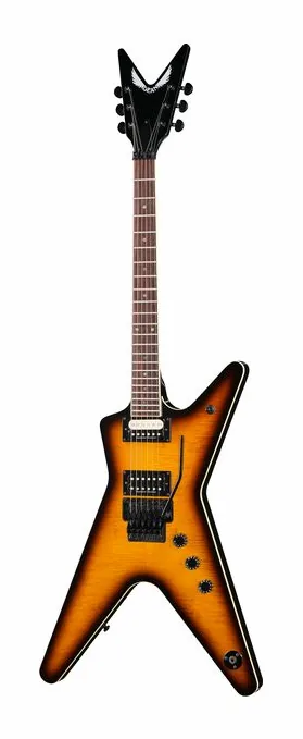 Dean Guitars ML 79 Fld Flame Top Duncan TBZ sfotografowana frontalnie