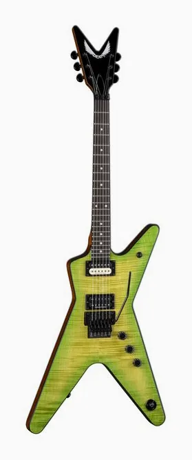 Dean Guitars ML 79 Fld Flame Top Dunc Slime widziana od przodu