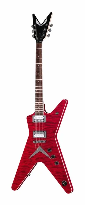 Dean Guitars MLX Quilt Maple Scary Cherry z bliska od przodu