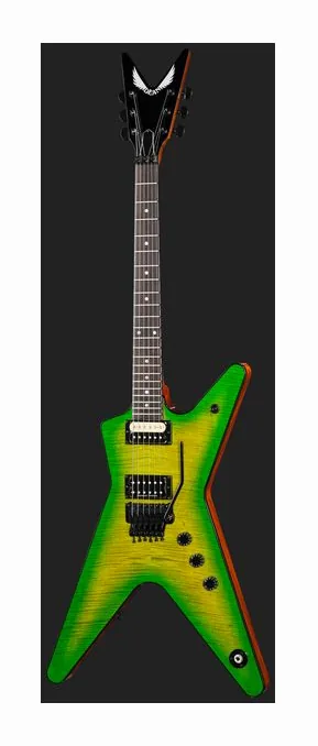 Dean Guitars USA ML Floyd Flame Top Slime, prog zerowy i pierwsze pozycje na gryfie