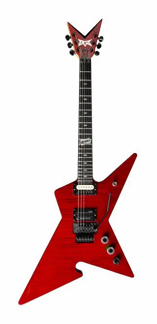 DGZ Dime Guitarz Culprit Standard Cherry Bomb sfotografowana frontalnie