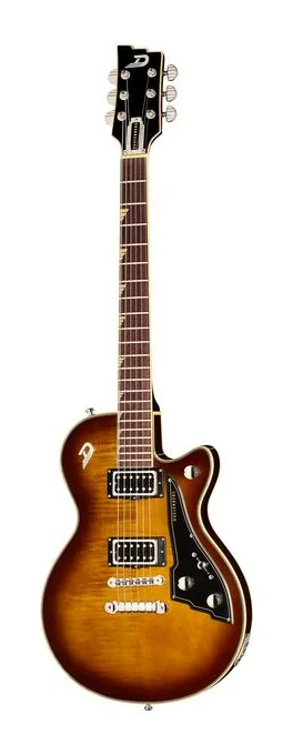 Duesenberg Fantom Series S Tobacco Burst ujęta od przodu na neutralnym tle