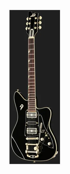 Duesenberg Paloma Custom Black, główka z kluczami i logo