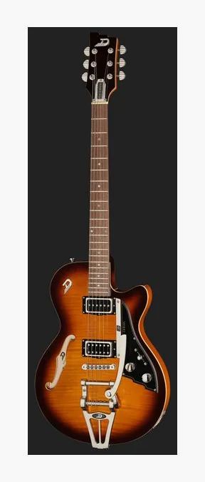 Duesenberg Starplayer CBR Tobacco Burst, korpus i lakier z bliska