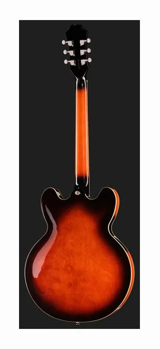Epiphone Bonehead Riviera DTSB, główka z kluczami i logo