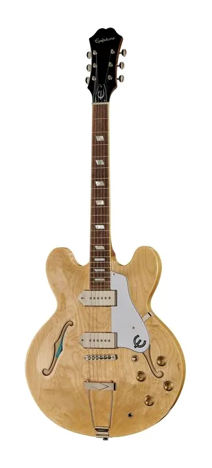 Epiphone Casino Natural w/ Epi Pro P90 widziana od przodu