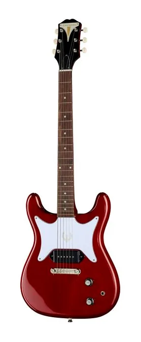 Epiphone Coronet Cherry ujęta od przodu na neutralnym tle