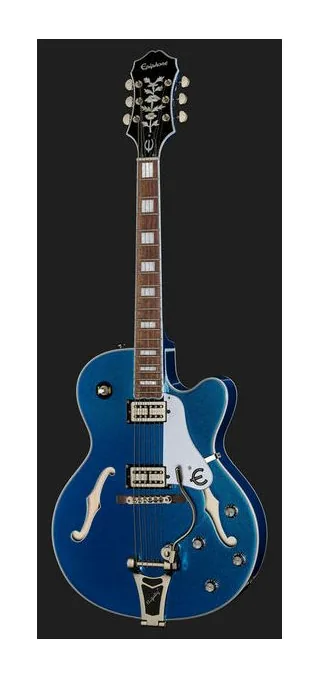 Epiphone Emperor Swingster Delta Blue, główka z kluczami i logo