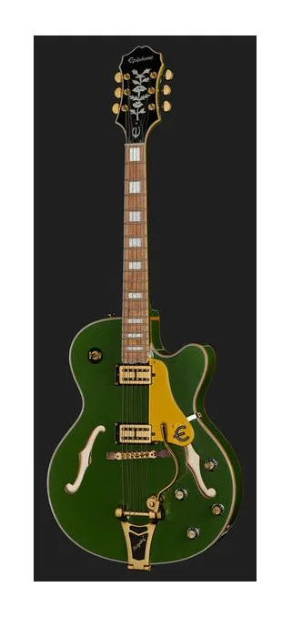 Epiphone Emperor Swingster Delta Blue sfotografowana frontalnie