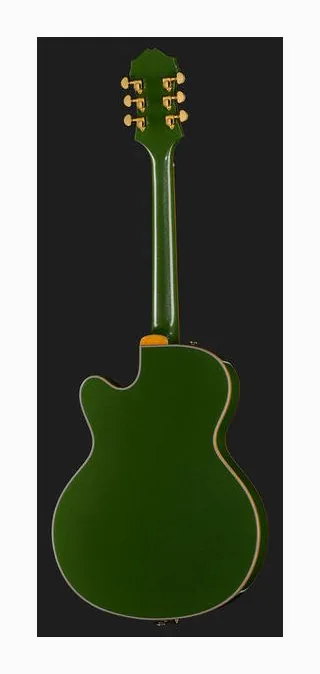 Epiphone Emperor Swingster Forest Green, główka z kluczami i logo