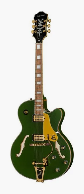 Epiphone Emperor Swingster Forest Green z bliska od przodu