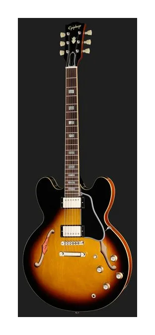 Epiphone ES-335 Cherry, prog zerowy i pierwsze pozycje na gryfie