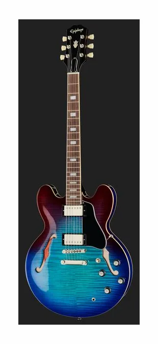 Epiphone 1962 ES-335 Reissue Vintage Bu, profil boczny korpusu