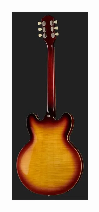 Epiphone ES-335 Figured Blueberry Burst, tył korpusu