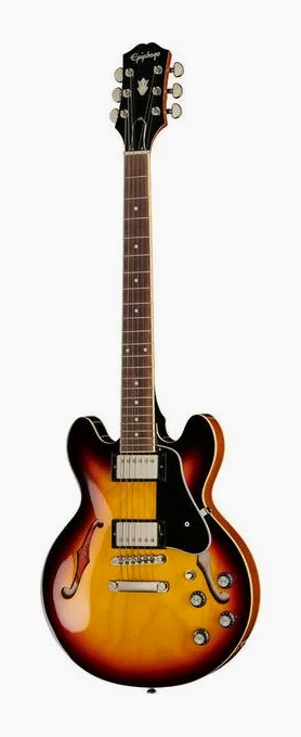 Epiphone ES-339 Vintage Sunburst z bliska od przodu