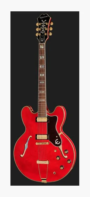Epiphone Gem Archer Sheraton Mbilt CR, korpus i lakier z bliska