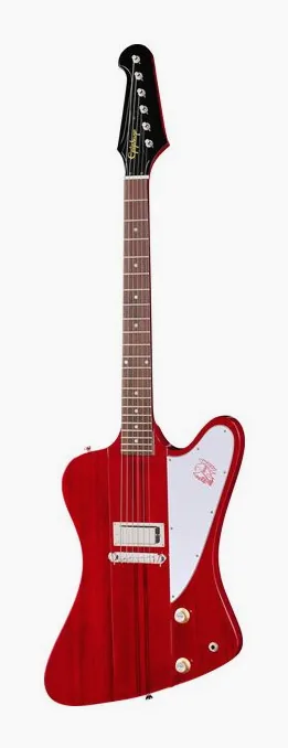 Epiphone IGC 1963 Firebird I Re Cherry sfotografowana frontalnie