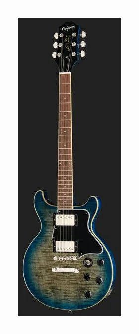 Epiphone Les Paul Special DC Cherry Red, główka z kluczami i logo