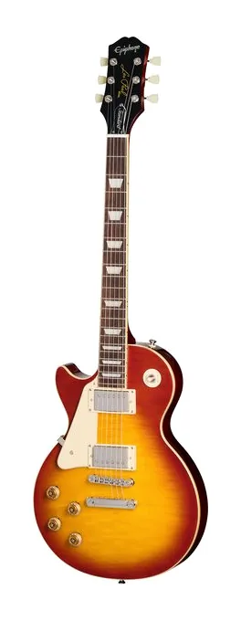 Epiphone Les Paul Tribute Plus VS LH ujęta od przodu na neutralnym tle